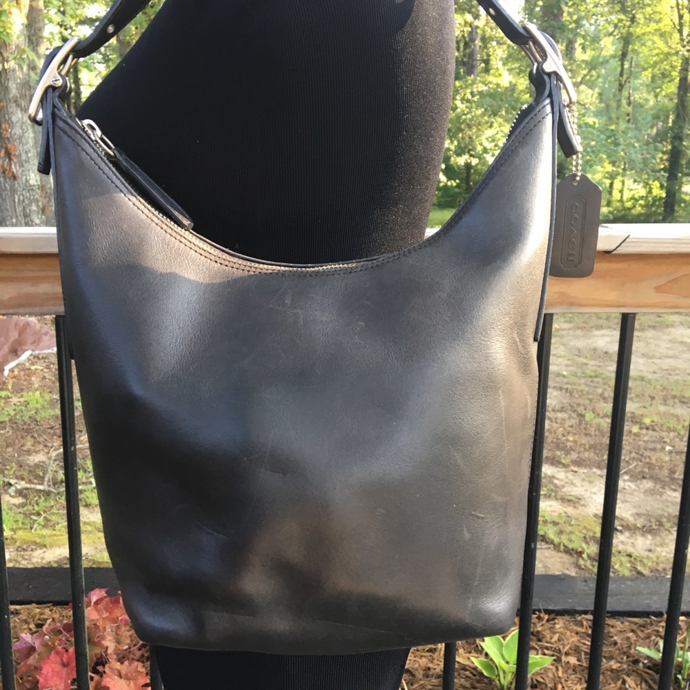SOLD!! Black Coach Bucket Bag